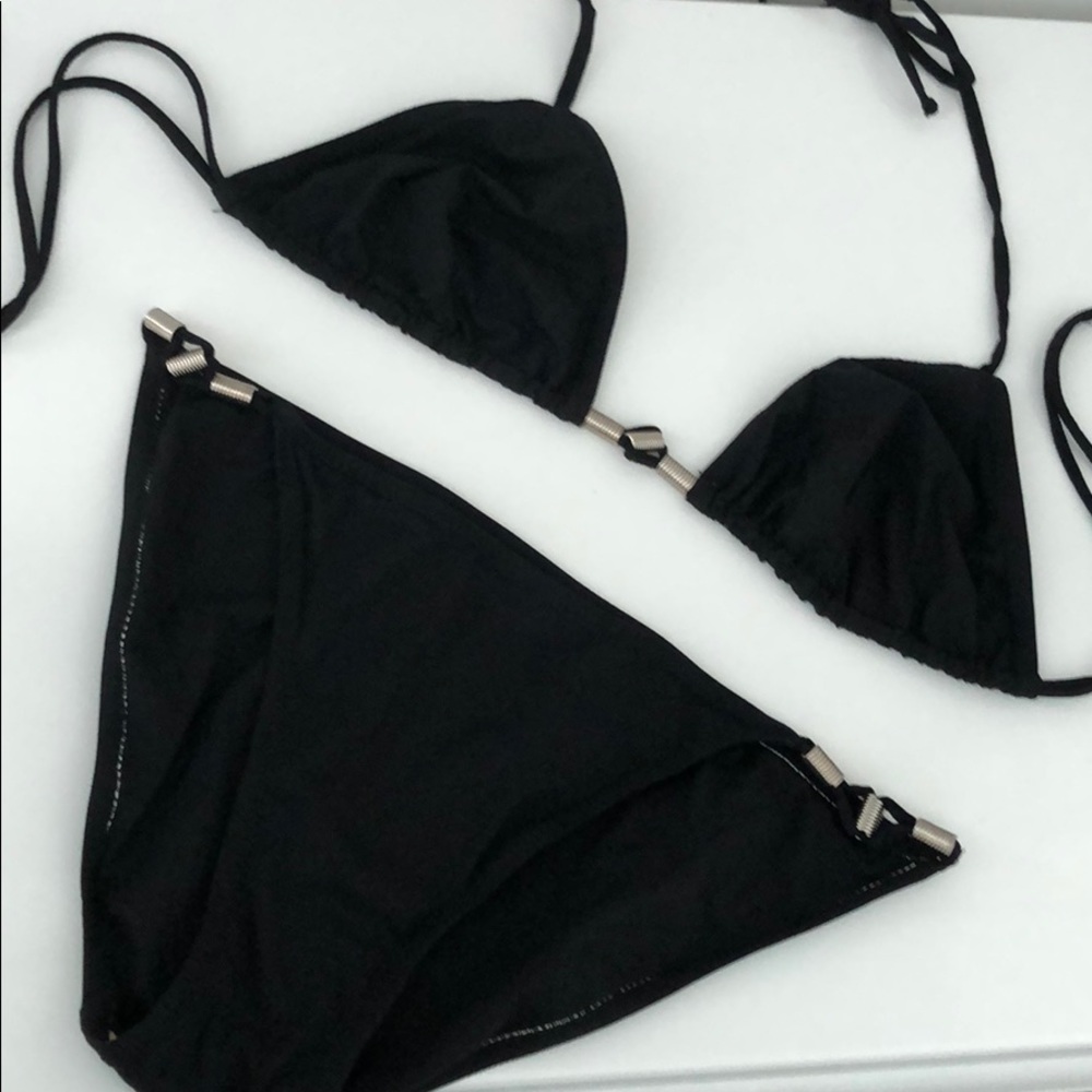 SIZZLING💗HOT BIKINI BLACK WITH METAL SPRINGS
